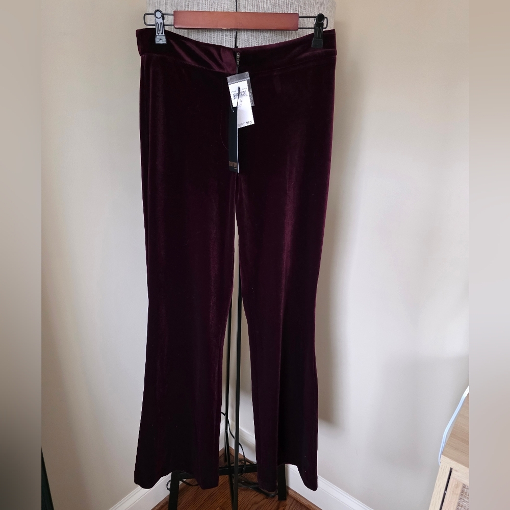 NWT Truth By Republic "Velvet" Bootcut Pants in Deep Plum